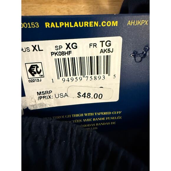 NEW Polo Ralph Lauren Jogger Pants Men’s Blue Size XL Commons PK08HF-AK5J - Picture 5 of 5